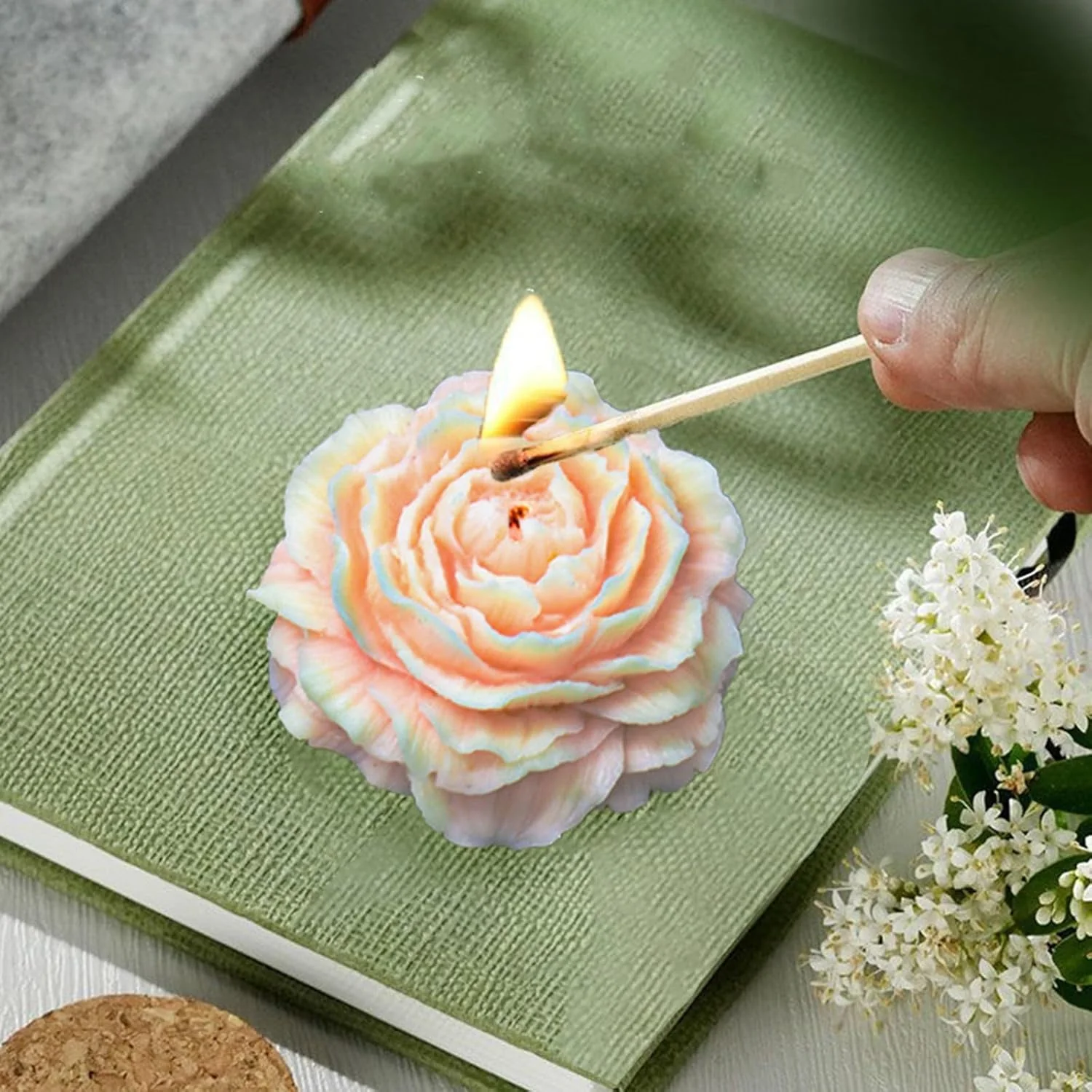 3D Rose Flower Silicone Resin Mold – DIY Epoxy Candle, Soap & Decorative Art Casting Mold - Image 3