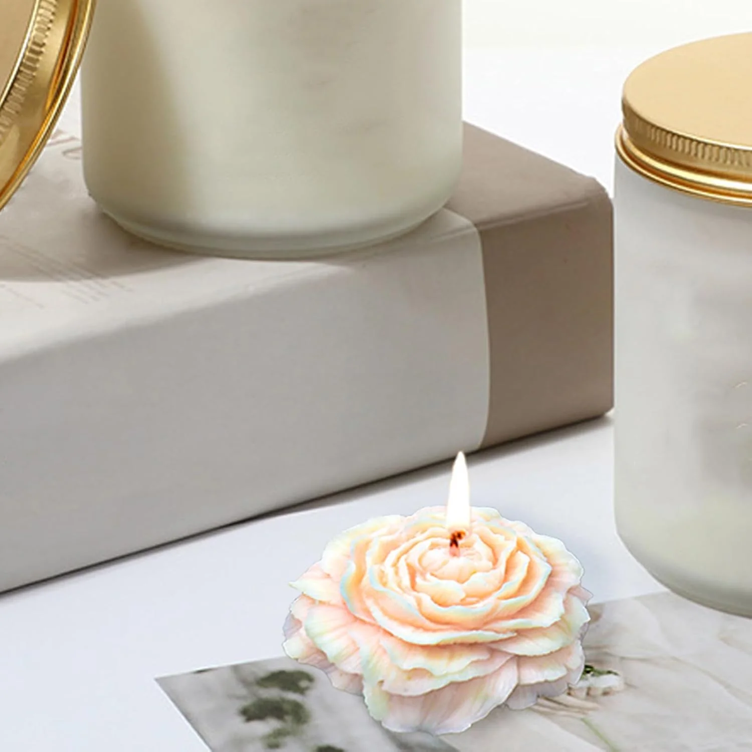 3D Rose Flower Silicone Resin Mold – DIY Epoxy Candle, Soap & Decorative Art Casting Mold - Image 5