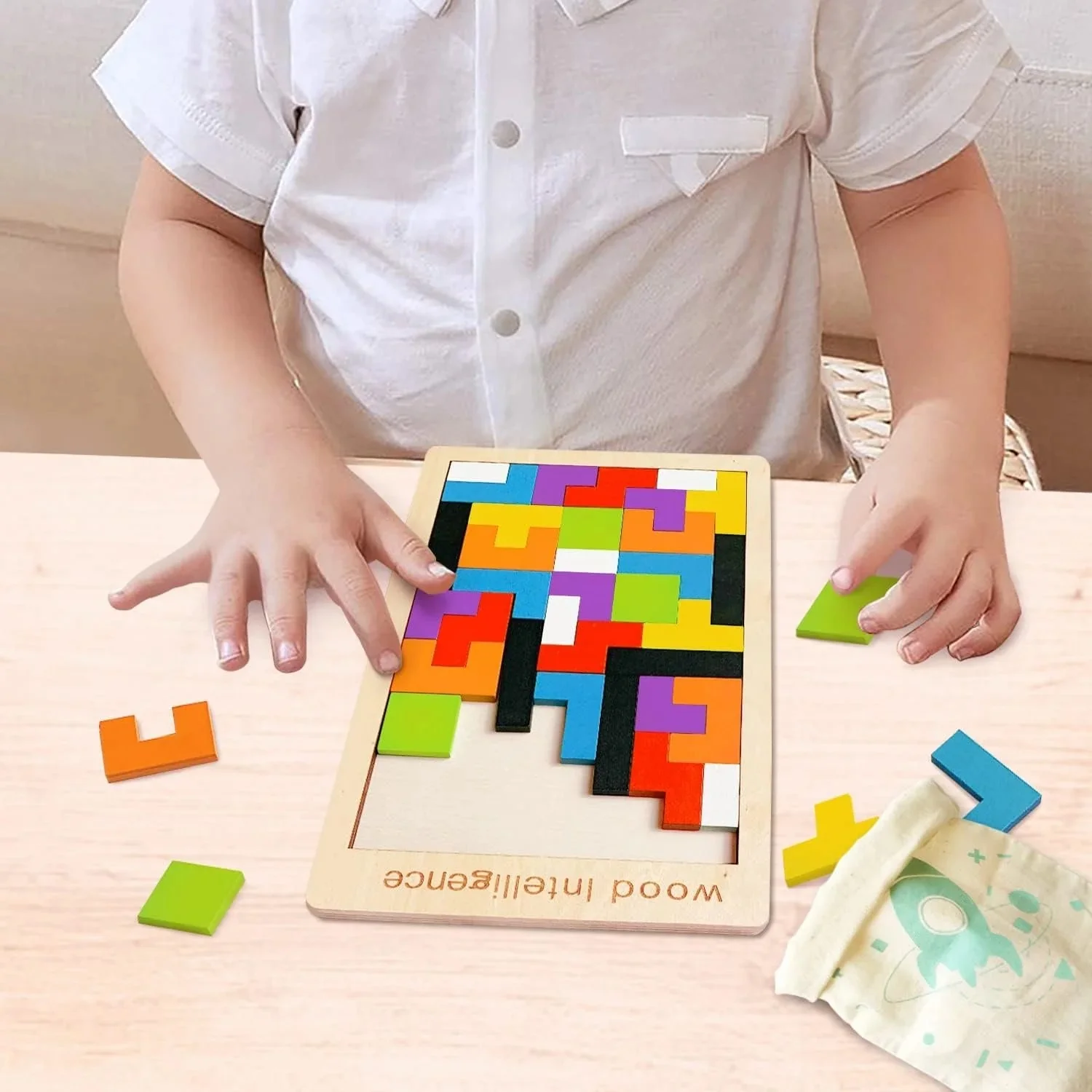 3D Russian Blocks Jigsaw Wood Intelligence Puzzle - Image 2