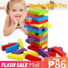 54-Piece Colorful Wooden Jenga Game – Fun, Interactive, Classic Stacking Toy for Kids' Entertainment and Skill Development - Image 6