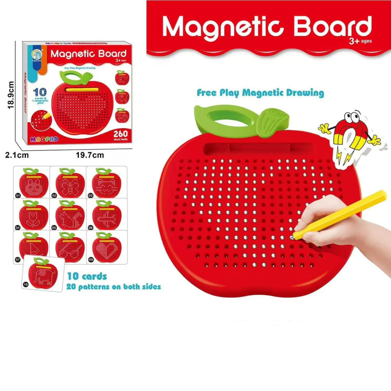Apple-Shaped Magnetic Drawing Board