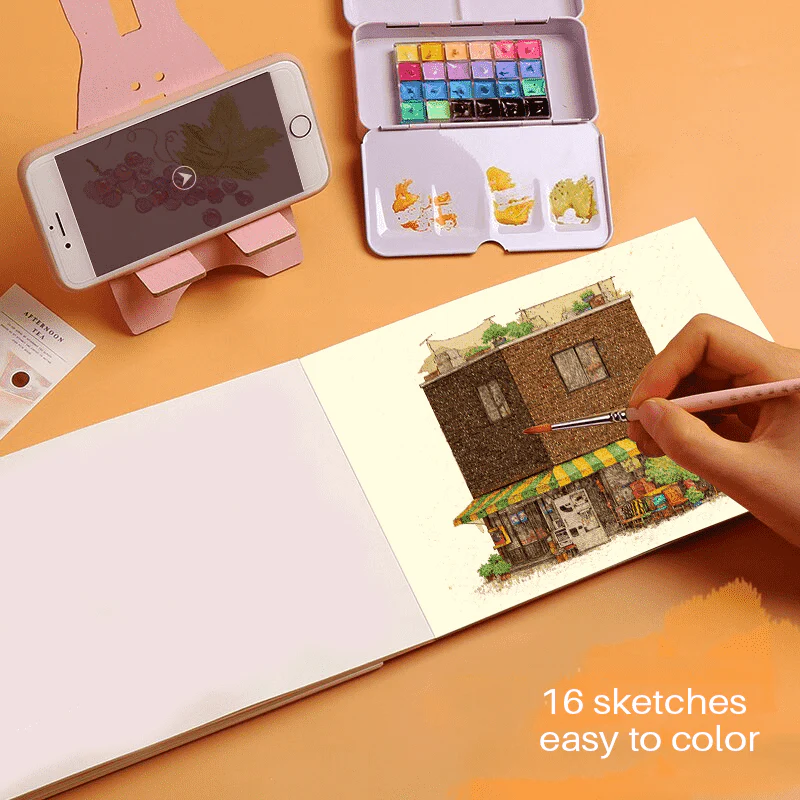 Artella Watercolor Coloring Sketchbook A5 - Image 3