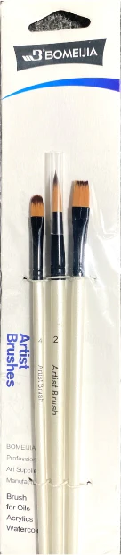 Artist Brush 3pcs Set Mix Shapes - Bomeijia - Image 2