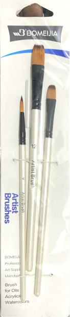 Artist Brush 3pcs Set Mix Shapes - Bomeijia - Image 3