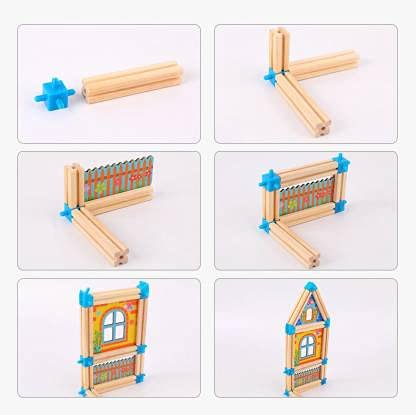 Brainbox Wooden Games Master of Architecture Building Blocks - Image 4