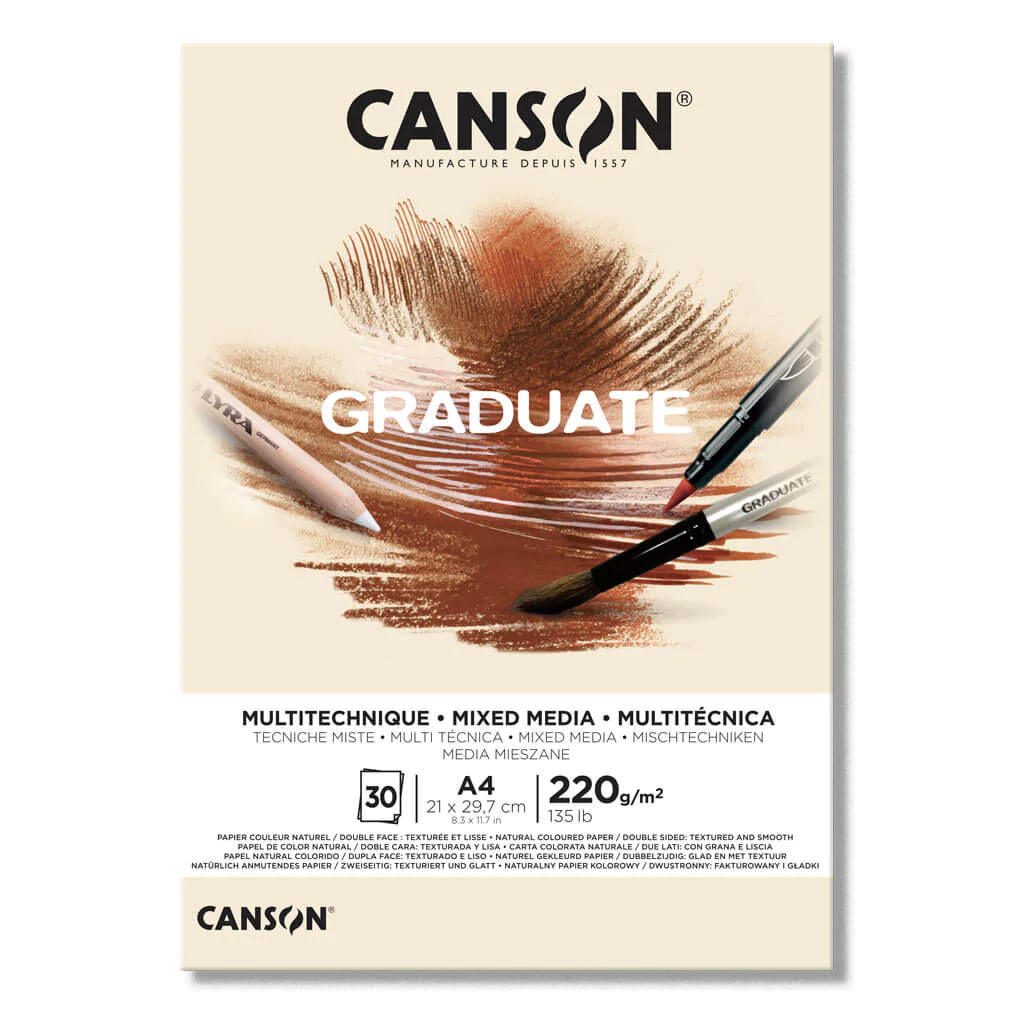 Canson Graduate Mixed Media Pad Yellow Ochre 220 gsm. - Image 4