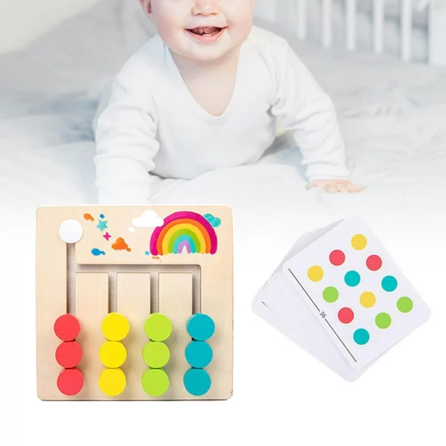 Color and Shape Matching Montessori Toys Slide Puzzle Board Games - Image 5