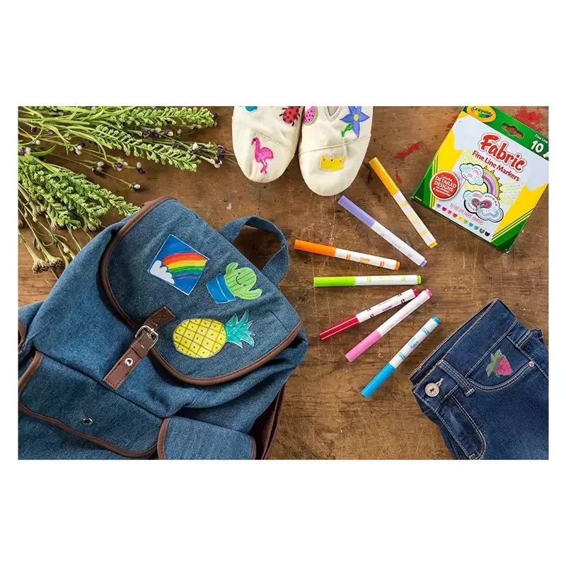 Crayola Fine Line Fabric Markers Set Of 10 588626 - Image 4