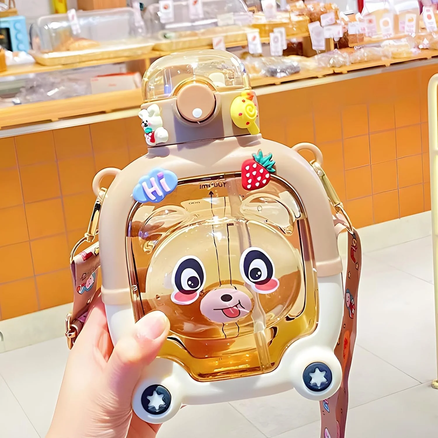 Cute Bear Water Bottle for Kids 1000ml - Image 3