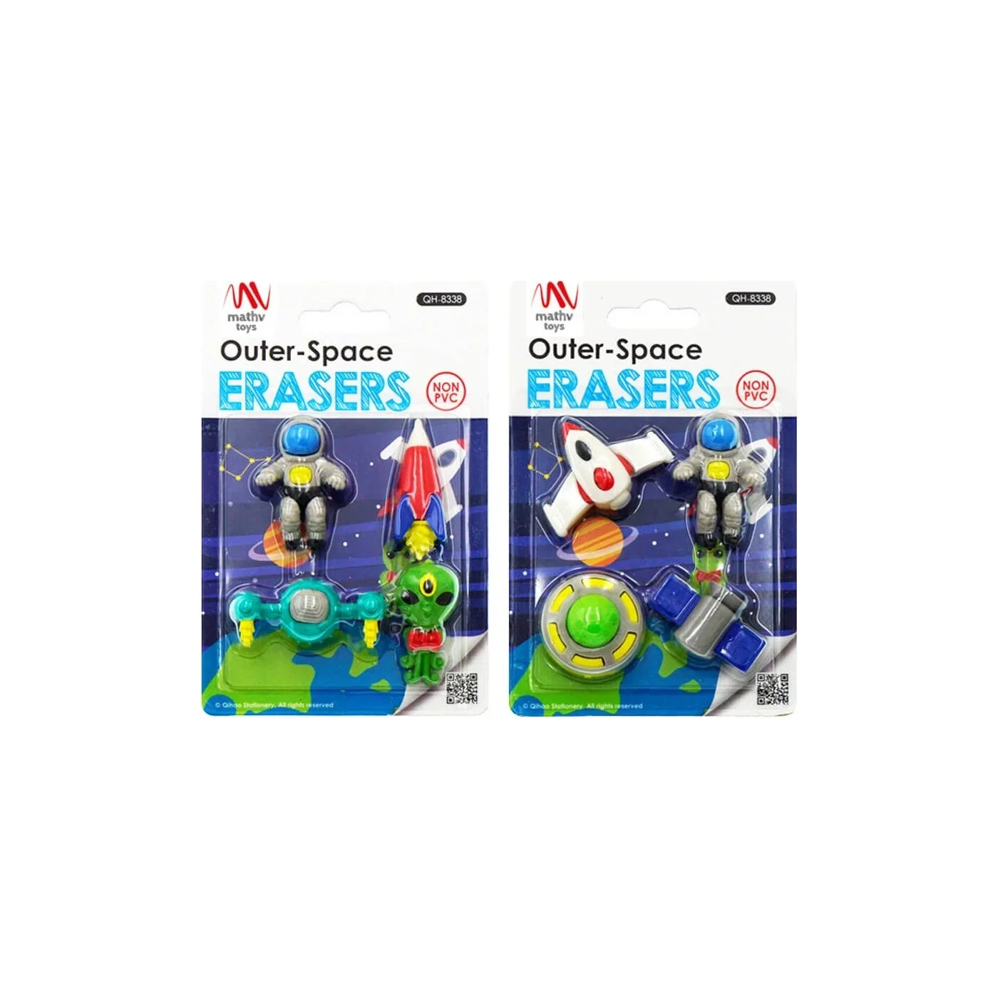 Cute Cartoon Alien Spaceship Erasers for Kids 4Pcs Set - Image 3
