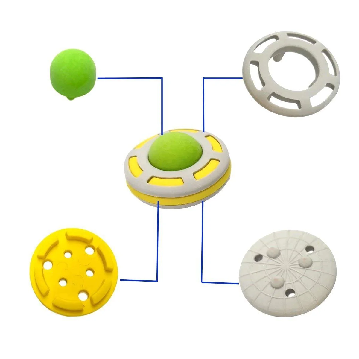 Cute Cartoon Alien Spaceship Erasers for Kids 4Pcs Set - Image 5
