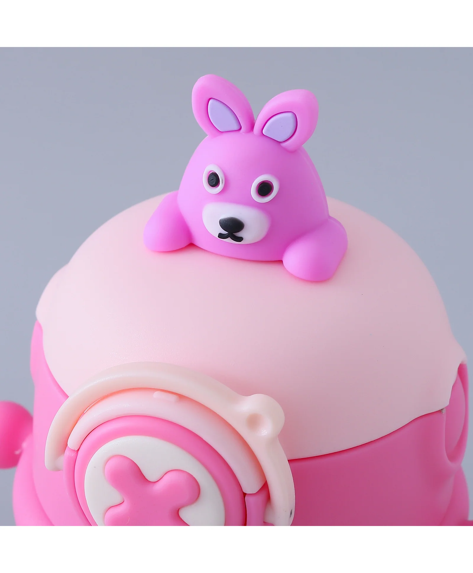 Cute Cartoon Bear on Top Water Bottle with Sipper BPA Free Bottle - Image 8