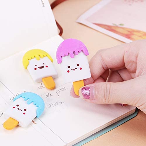 Cute Ice Cream Shape Rubber Pencil Erasers - Image 6