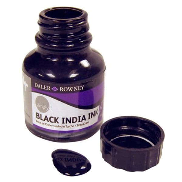 Daler Rowney Black Indian Ink 29.5Ml Bottle - Image 3