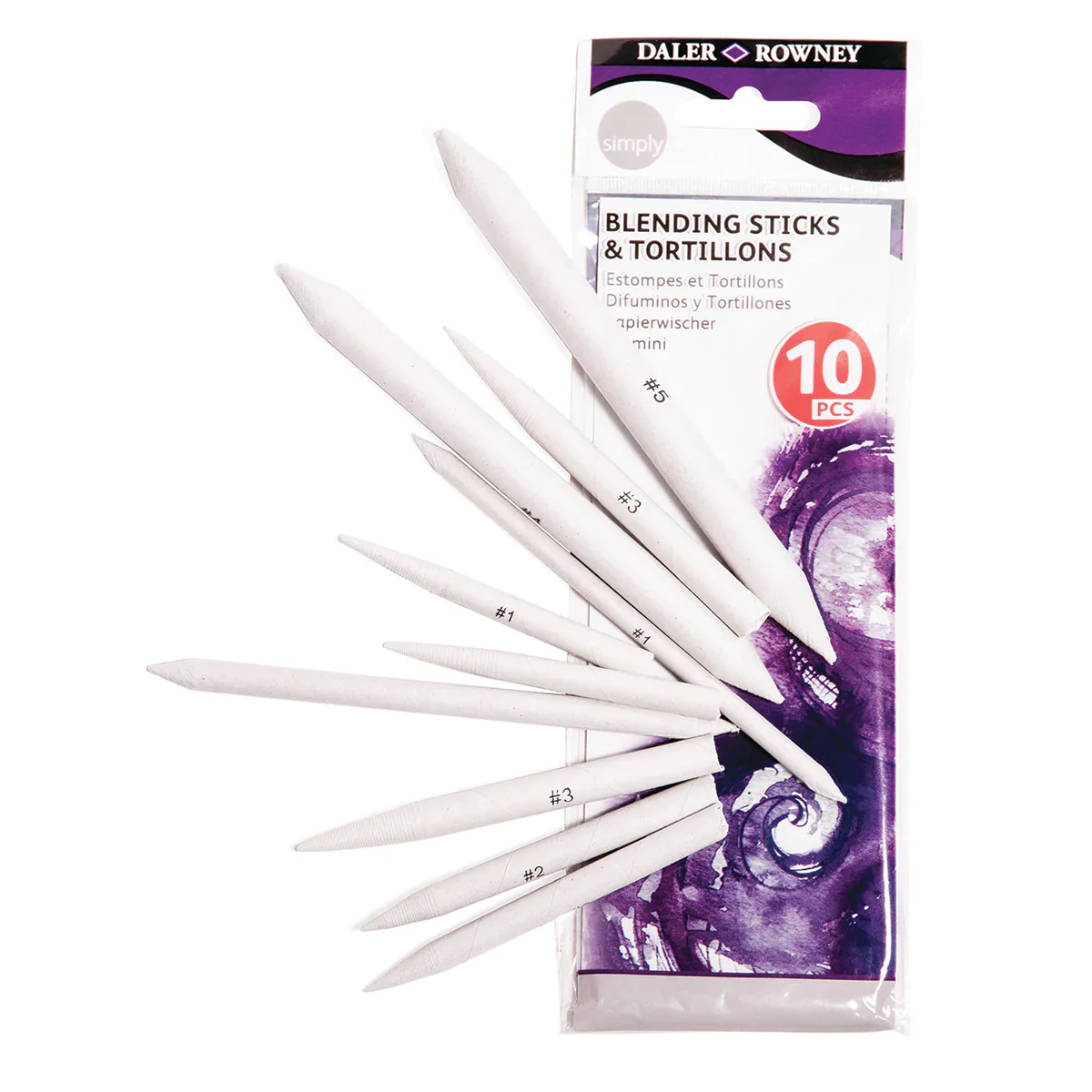 Daler Rowney Simply Blending Sticks & Tortillions Set Of 10 Pcs - Image 2