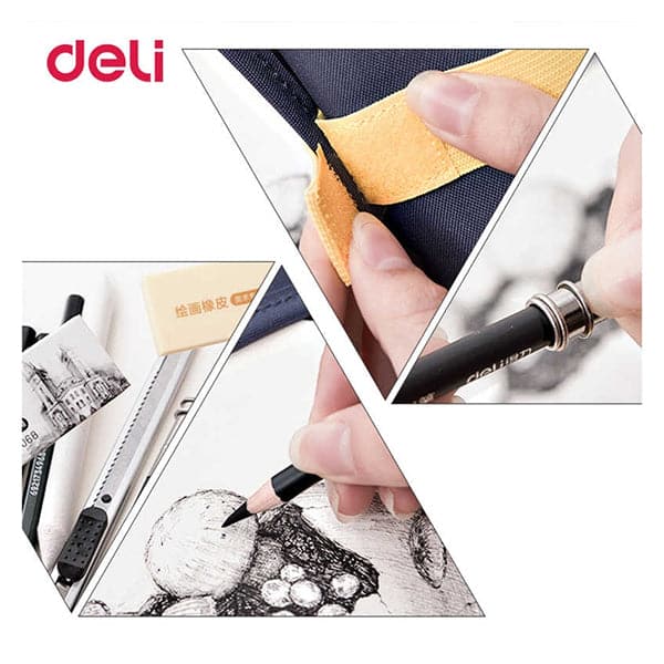 Deli 27 Pcs Fine-Art Drawing & Sketching Pencil Kit - Image 6