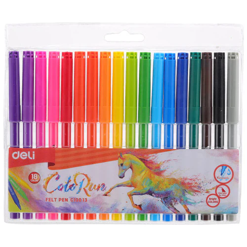 Deli Felt Pen Colors Set - Image 3
