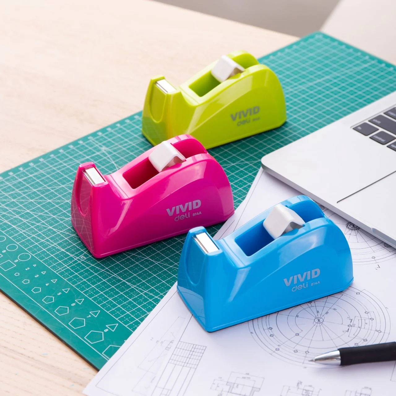 Deli Portable Tape Dispenser Small 814A - Image 3