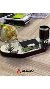 Desktop Organizer with Globe, Pen Holder & Card Stand – Office Decoration Gift Set (32x15x13 cm) - Image 2