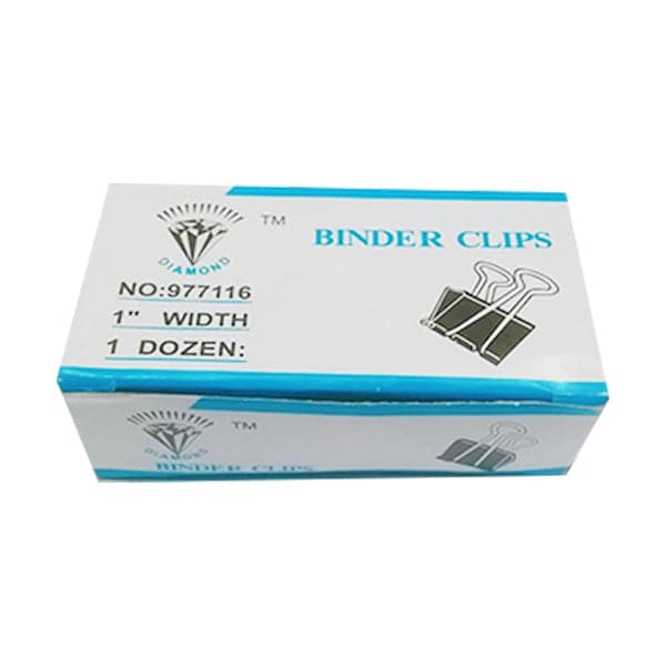 Diamond Binder Clips Black Pack of 12 - Image 6