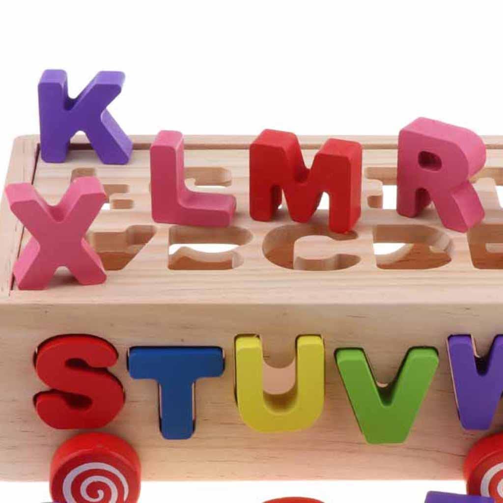 Digital Alphabet Pulling Car Wooden Box - Image 7