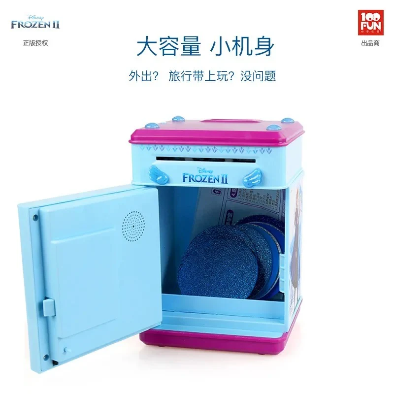 Disney girls frozen fingerprint piggy bank princess elsa password box storage tank girl safe gift toy - Image 2