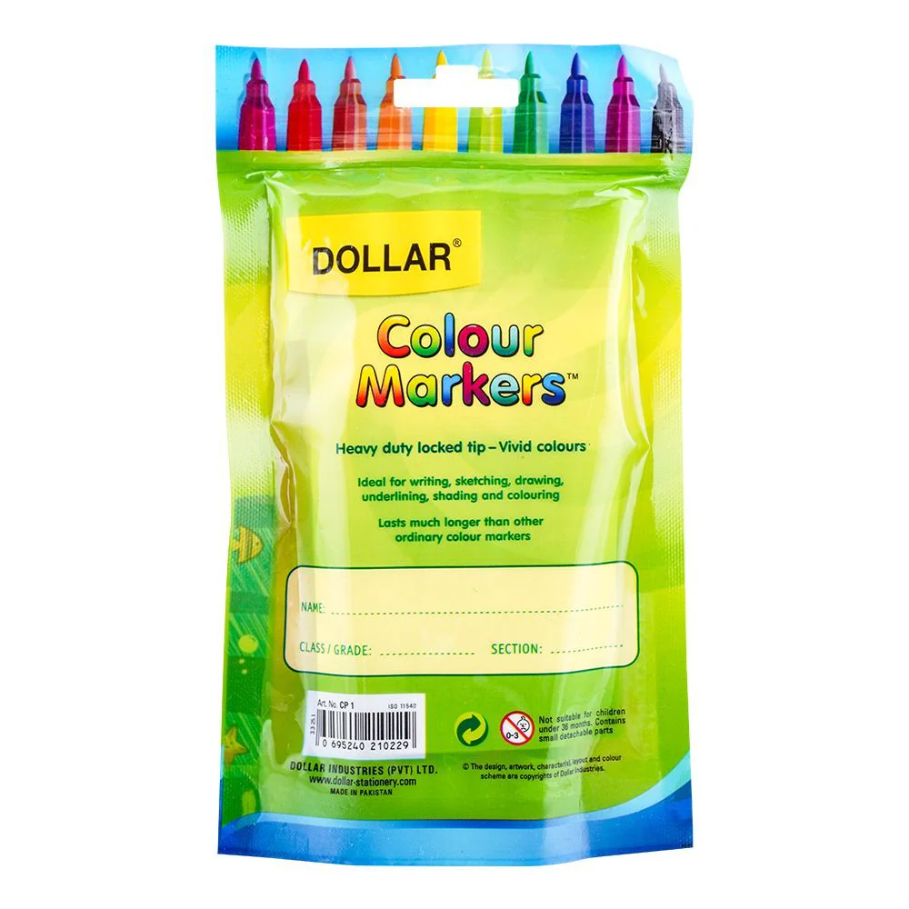 Dollar Colour Markers Pack of 10 - Image 2