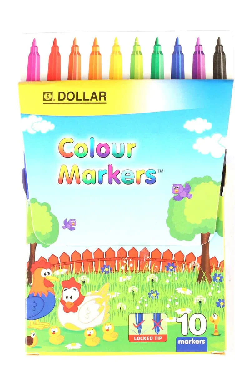 Dollar Colour Markers Pack of 10 - Image 3