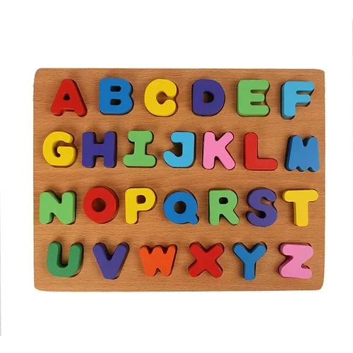 Educational Wooden Puzzle Board | Urdu Alphabet, Small abc, Capital ABC & 123 Numbers - Image 2