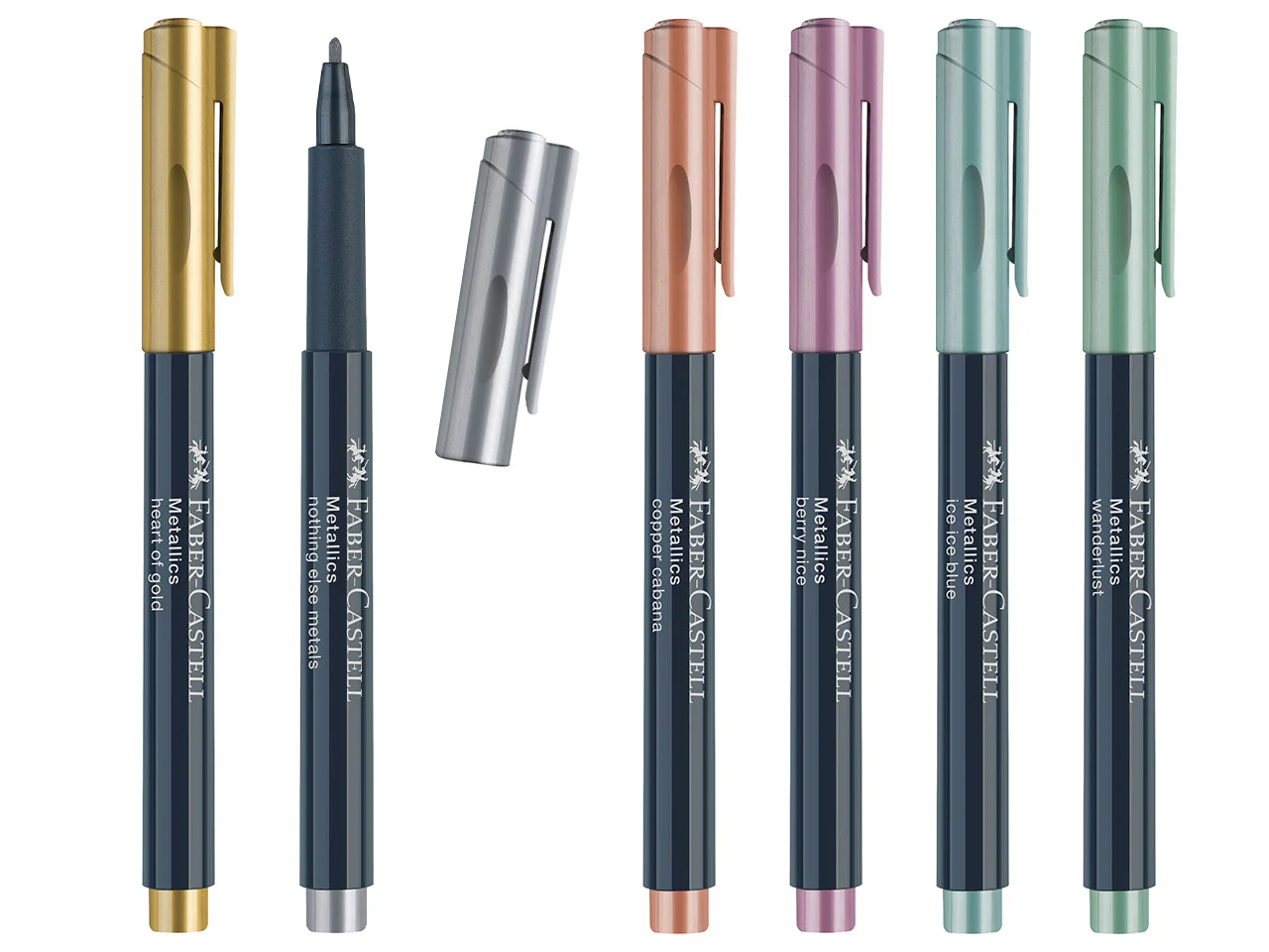 Faber Castell Metallic Color Marker Set Of 6pcs (This item is in stock. If you’d like to order, please contact us on WhatsApp. Orders are placed there, and payment must be made in advance) - Image 2