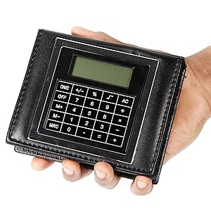Faux Leather Sticky Note Memo Pad Case with Calculator - Image 4