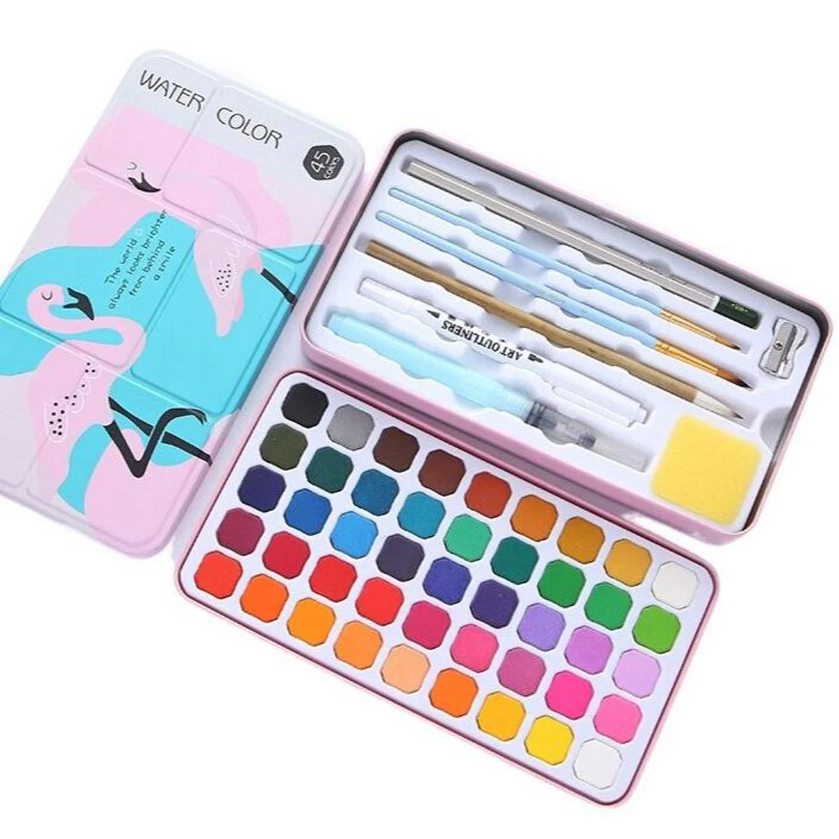 Flamingo Solid Watercolor Paint Set 45 Pcs - Image 3