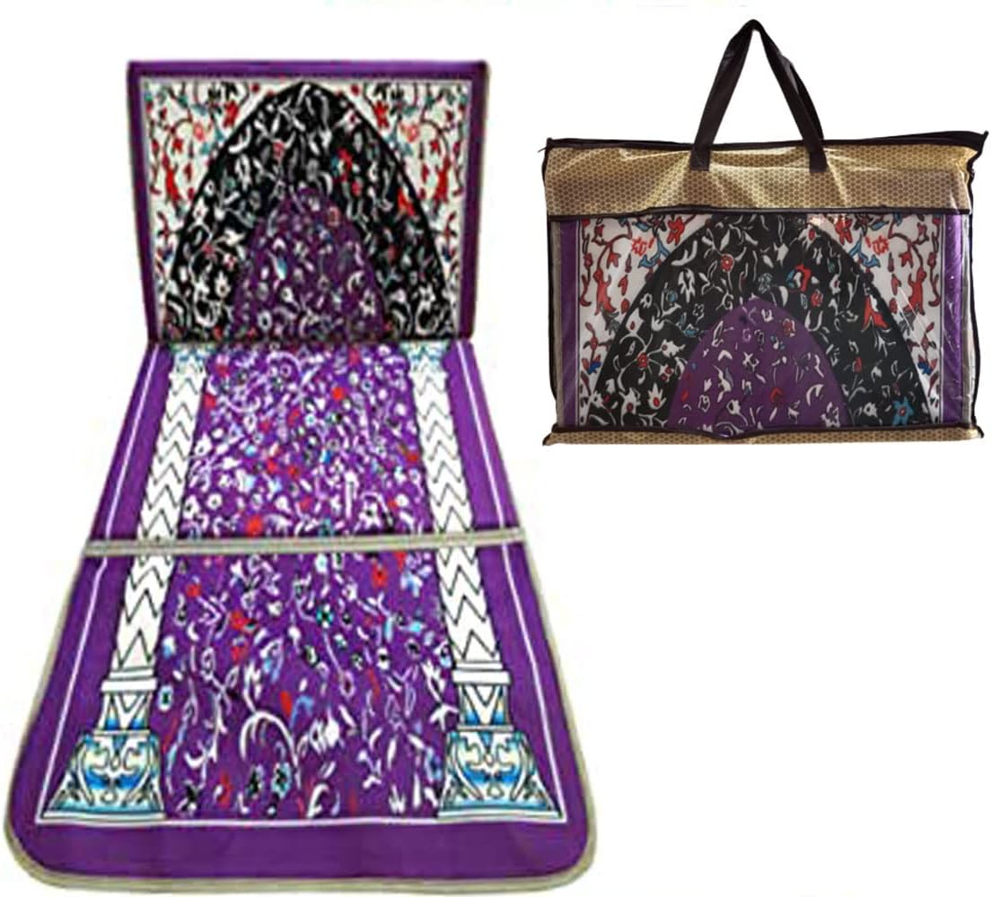 Foldable Prayer Mat with Backrest Chair Purple - Medical Grade Orthopedic Janamaz with Back Support | Best Ramadan Ramzan Gift for Parents & Elders 2026 - Image 5