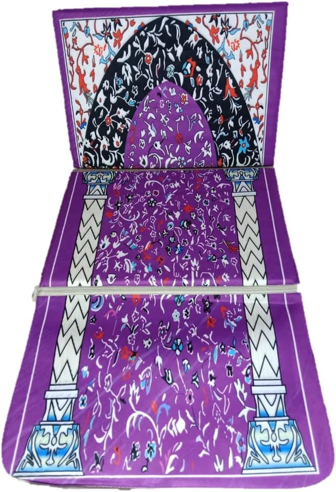 Foldable Prayer Mat with Backrest Chair Purple - Medical Grade Orthopedic Janamaz with Back Support | Best Ramadan Ramzan Gift for Parents & Elders 2026 - Image 7
