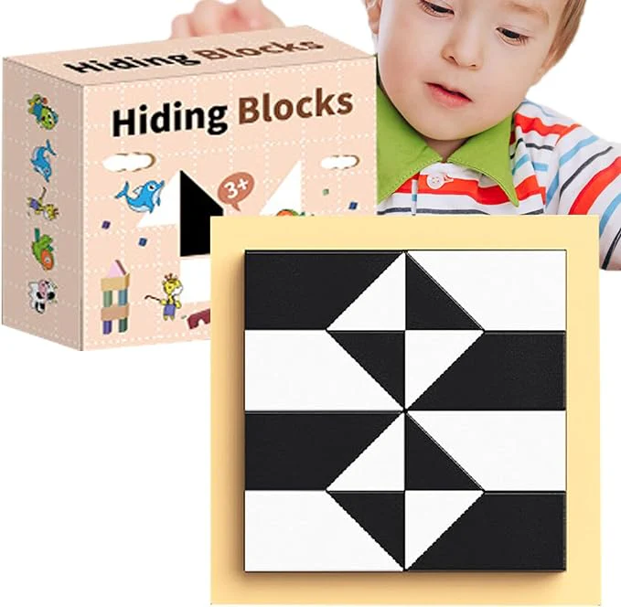 Hiding Blocks - Montessori Preschool Learning Enlightenment Jigsaw Puzzle - Image 5