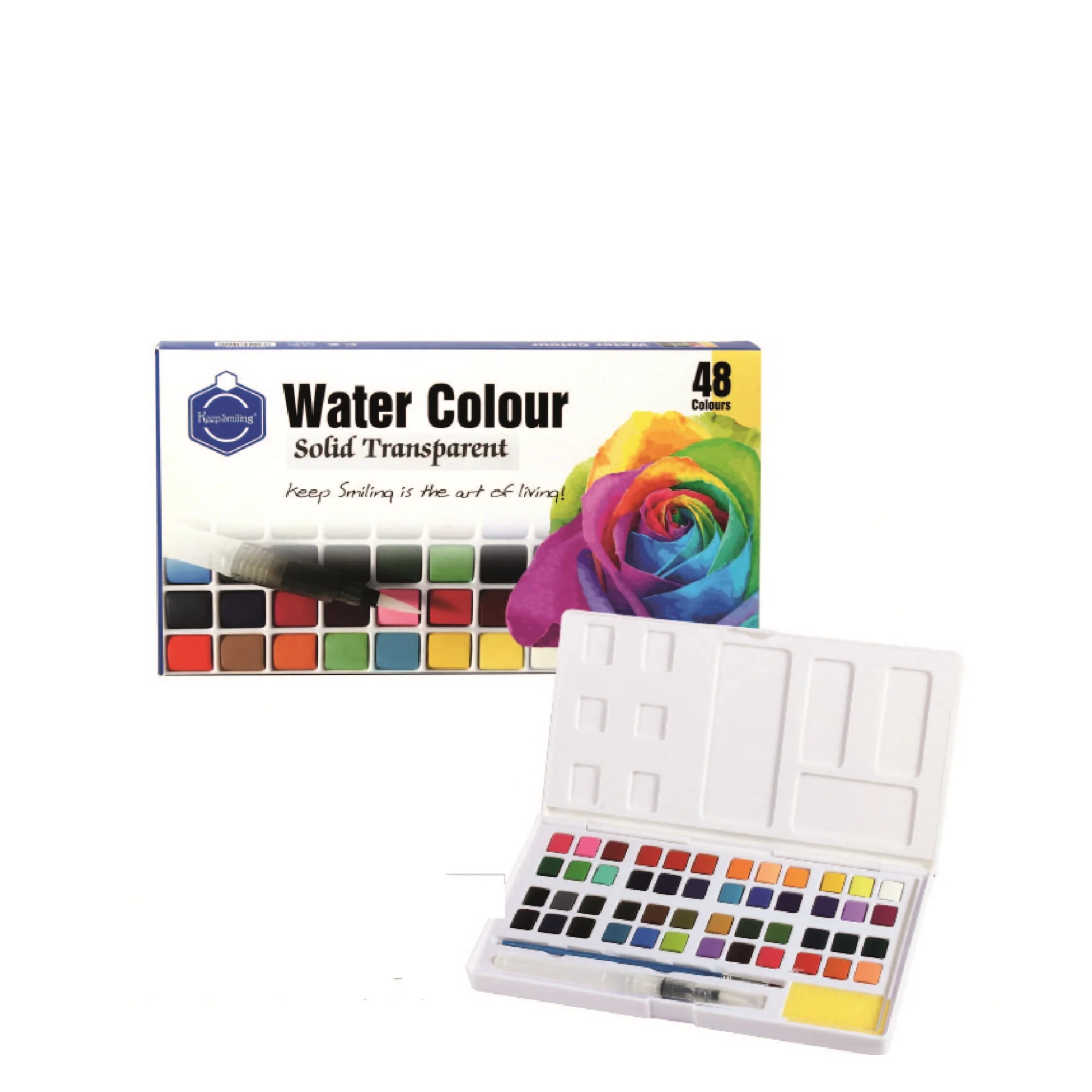 Keep Smiling Aquarelle Watercolor with Palette - Image 9