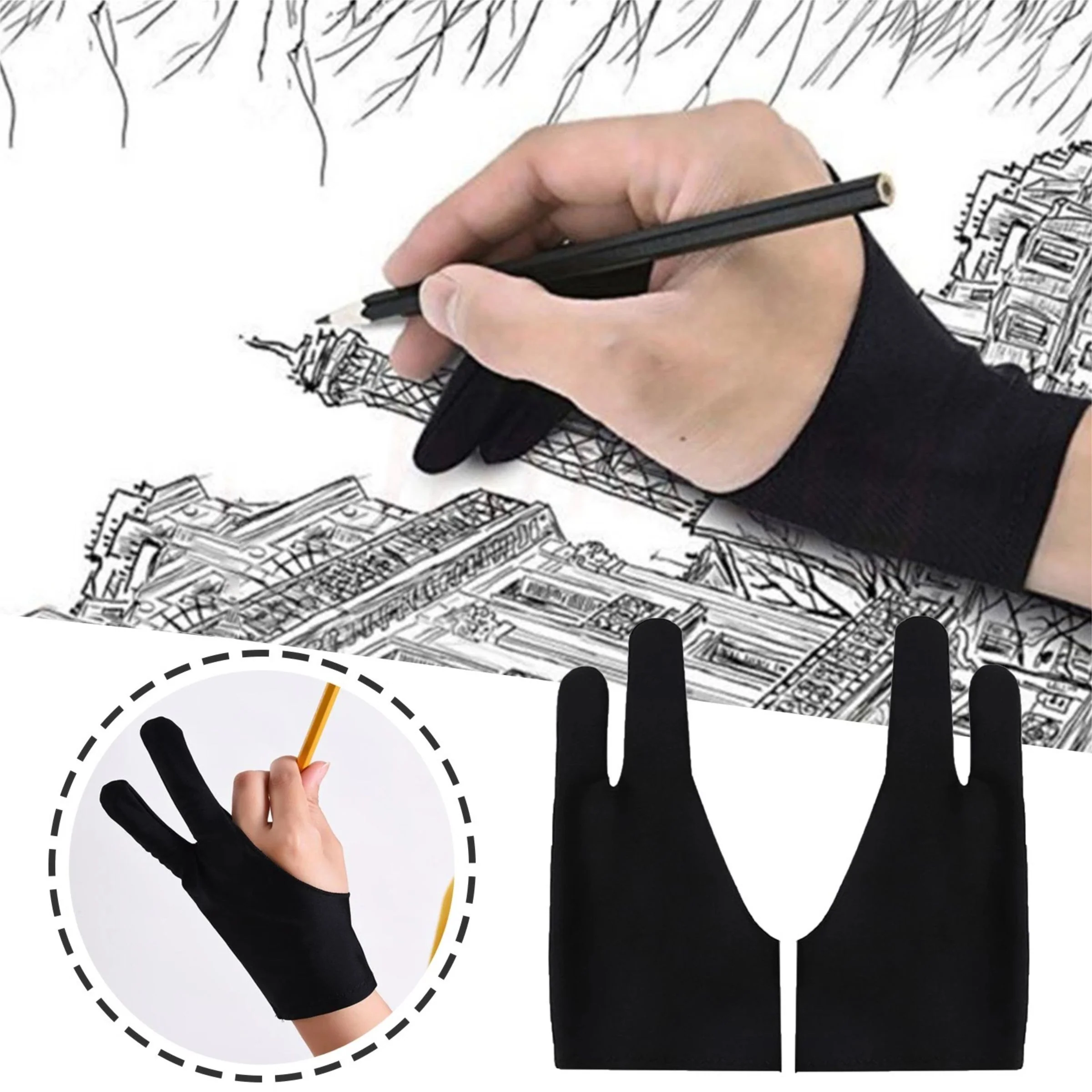Keep Smiling Artist Drawing Glove - Image 2