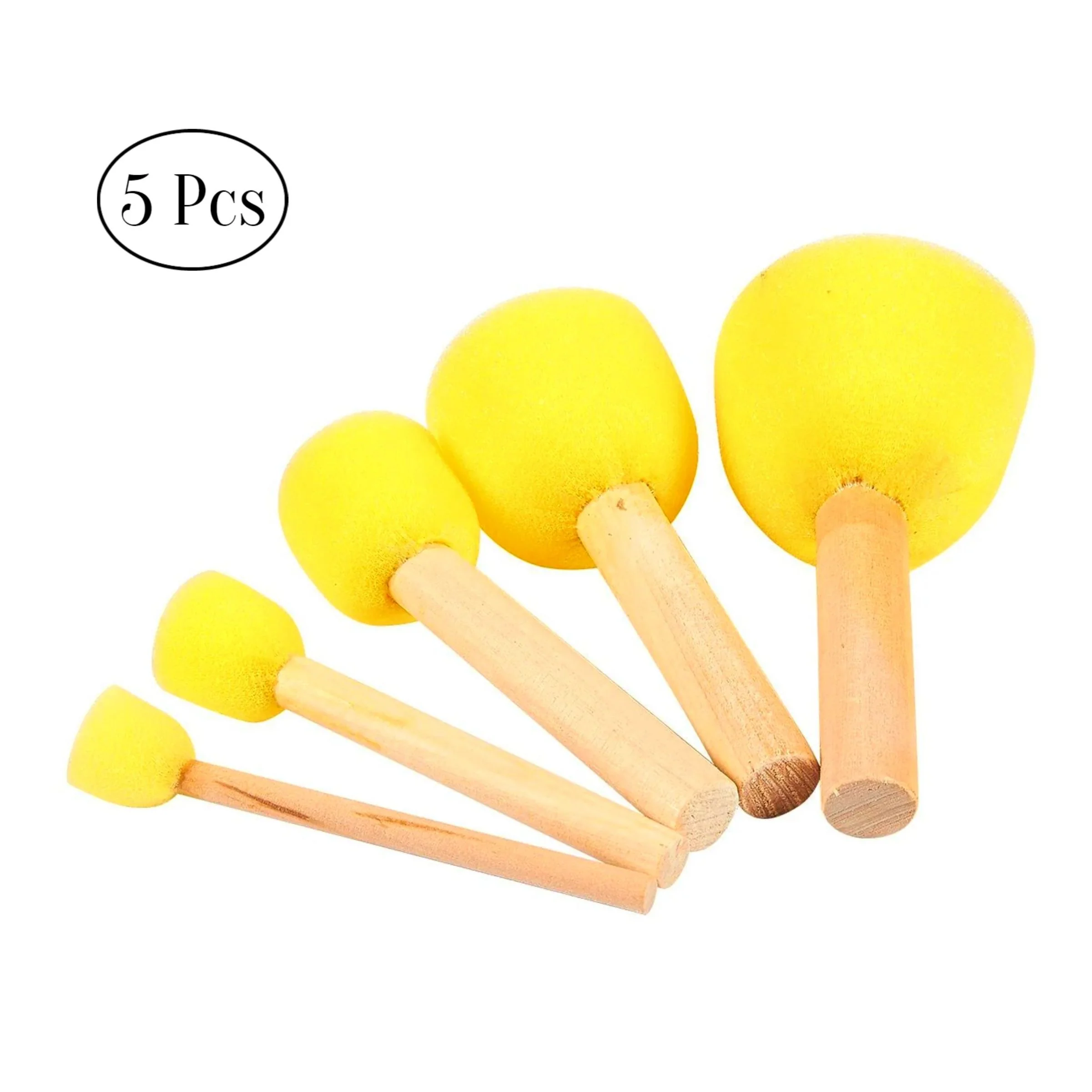 Keep Smiling Foam Brush Round Yellow - Image 2