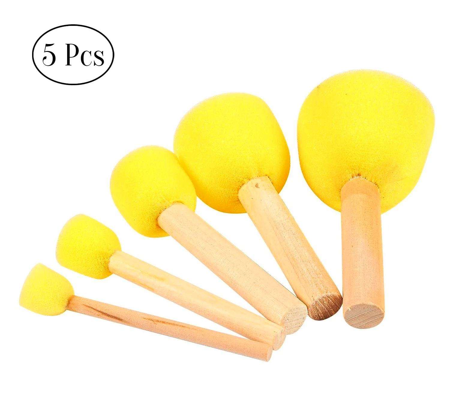 Keep Smiling Foam Brush Round Yellow - Image 3