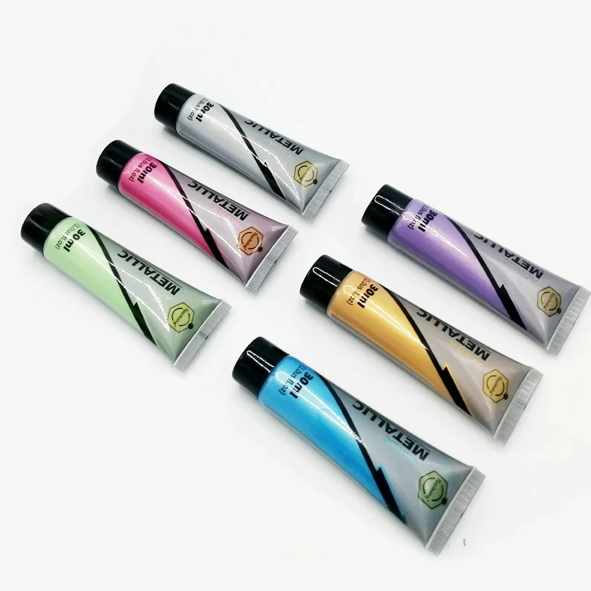 Keep Smiling Metallic Acrylic Paint 30ml Pack Of 6 (This item is in stock. If you’d like to order, please contact us on WhatsApp. Orders are placed there, and payment must be made in advance)