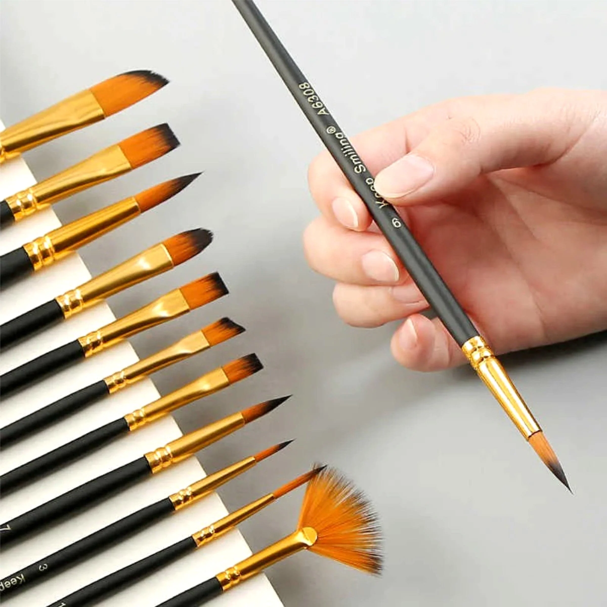Keep Smiling Mix Artist Brush Set 12Pcs - Image 4