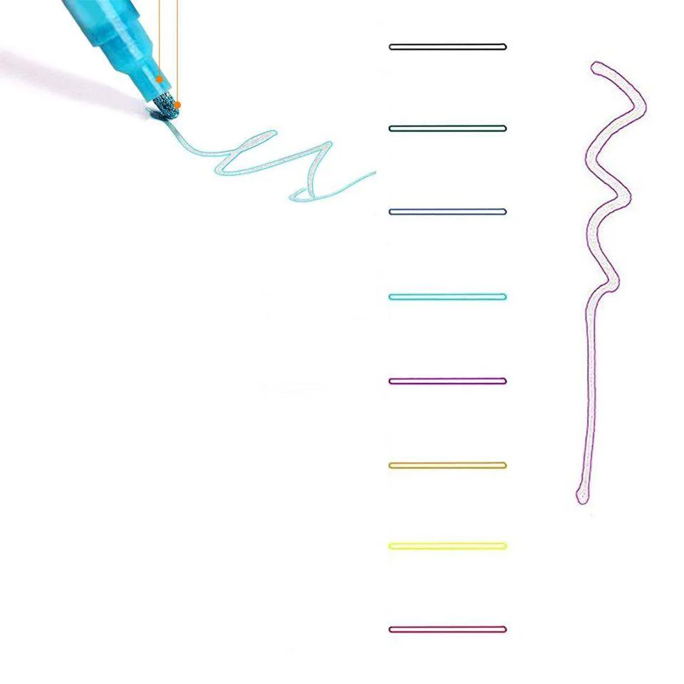 Keep Smiling Outline Metallic Markers Pack of 10 - Image 4