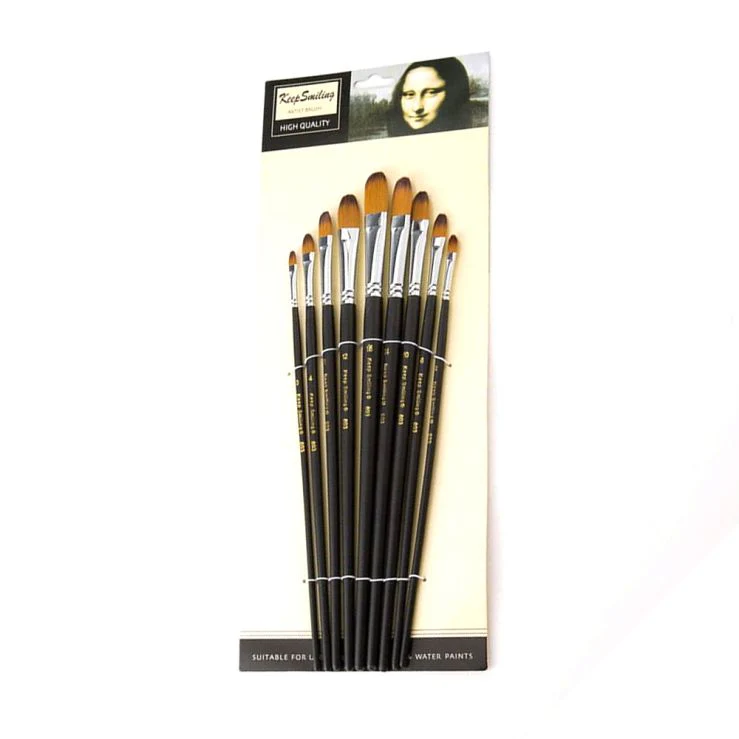 Keep Smiling Professional Artist Filbert Tip Paint Brush - Image 2