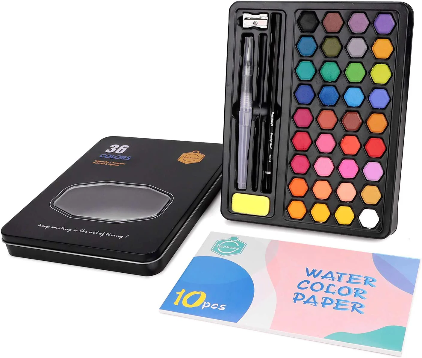 Keep Smiling Solid Watercolor Paints 36 Colors Set - Image 2