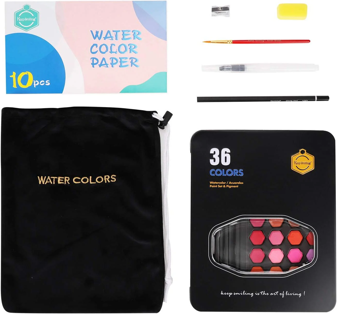 Keep Smiling Solid Watercolor Paints 36 Colors Set - Image 4