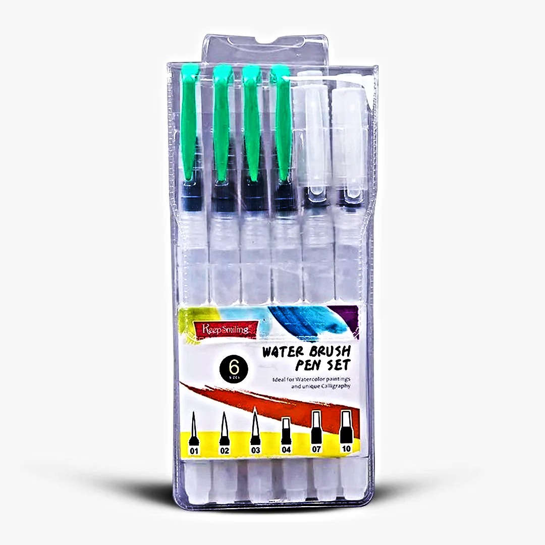 Keep Smiling Water Brush Pen 6Pcs Set - Image 4