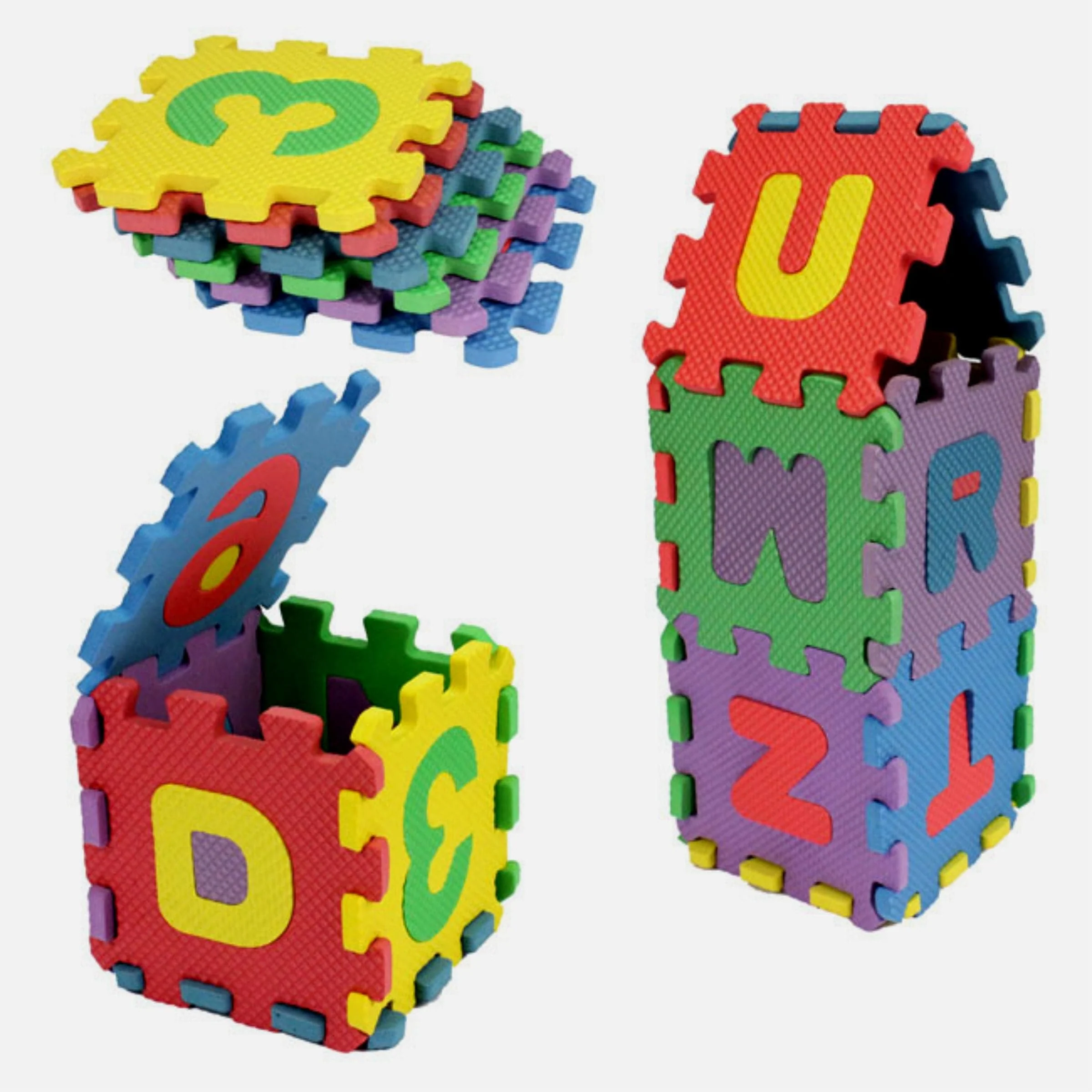 Kids Learning Eva Puzzle Foaming Mat Alphabet And Numbers 6pcs Set - Image 3