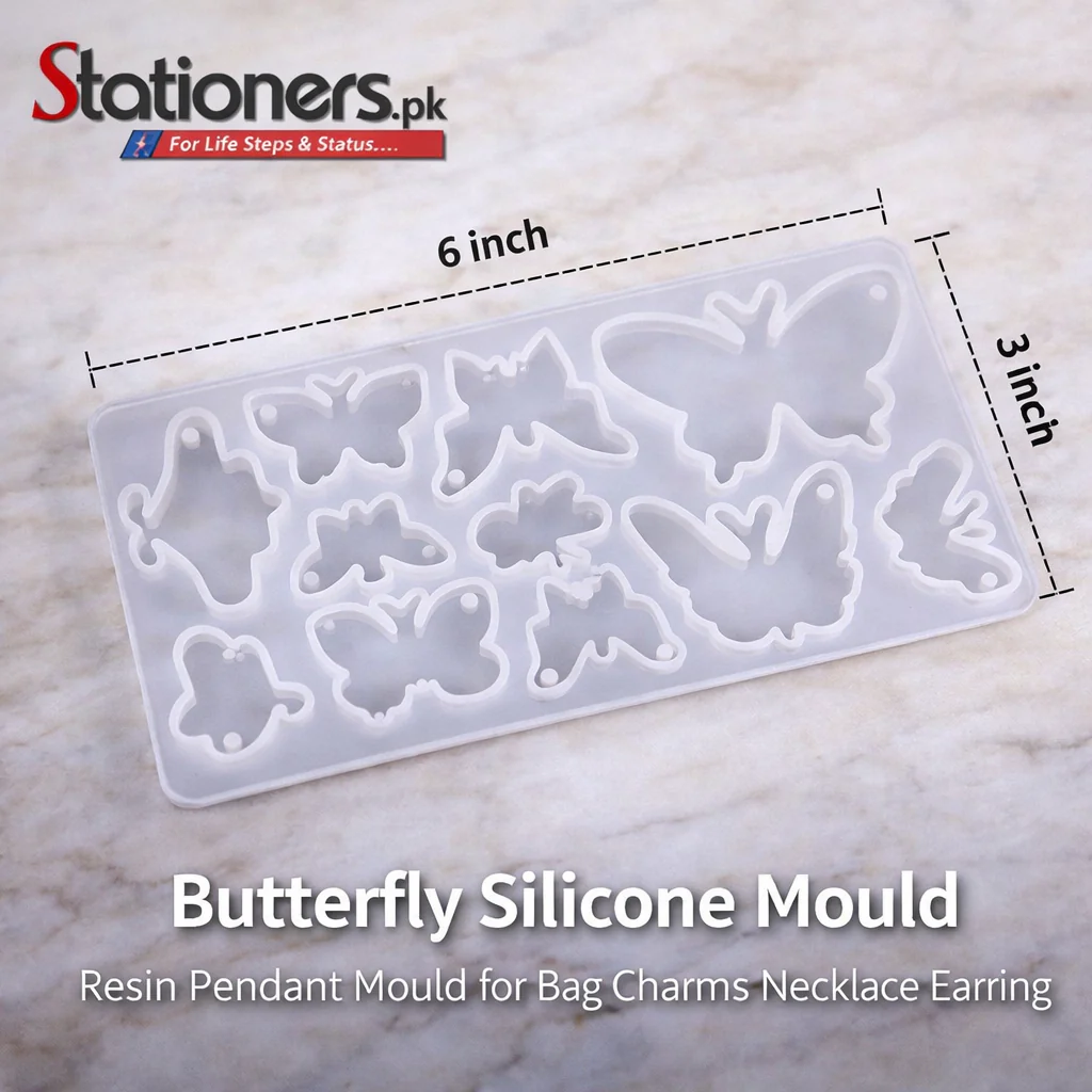 LOOM TREE Butterfly Silicone Mould – Resin Pendant Mold for Bag Charms, Necklace & Earring Making - Image 3