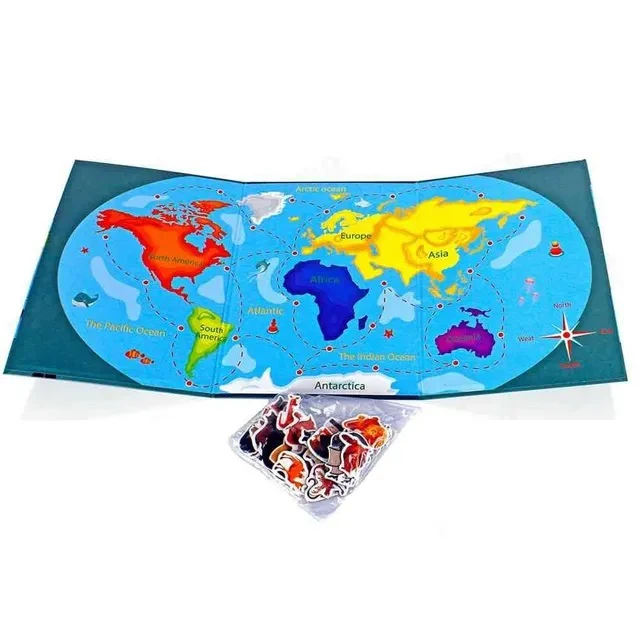 Magnetic Puzzle Map Explore The World - Image 4
