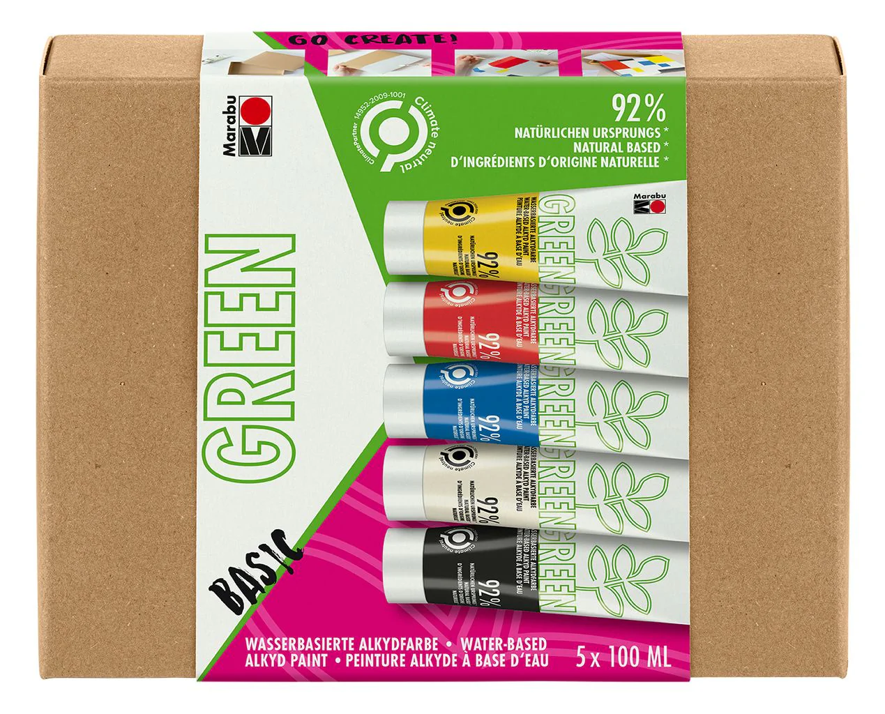 Marabu Green Water-Based Alkyd-Paint Set BASIC - Image 3